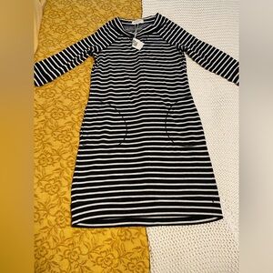 Max Studio Black and White Striped Dress